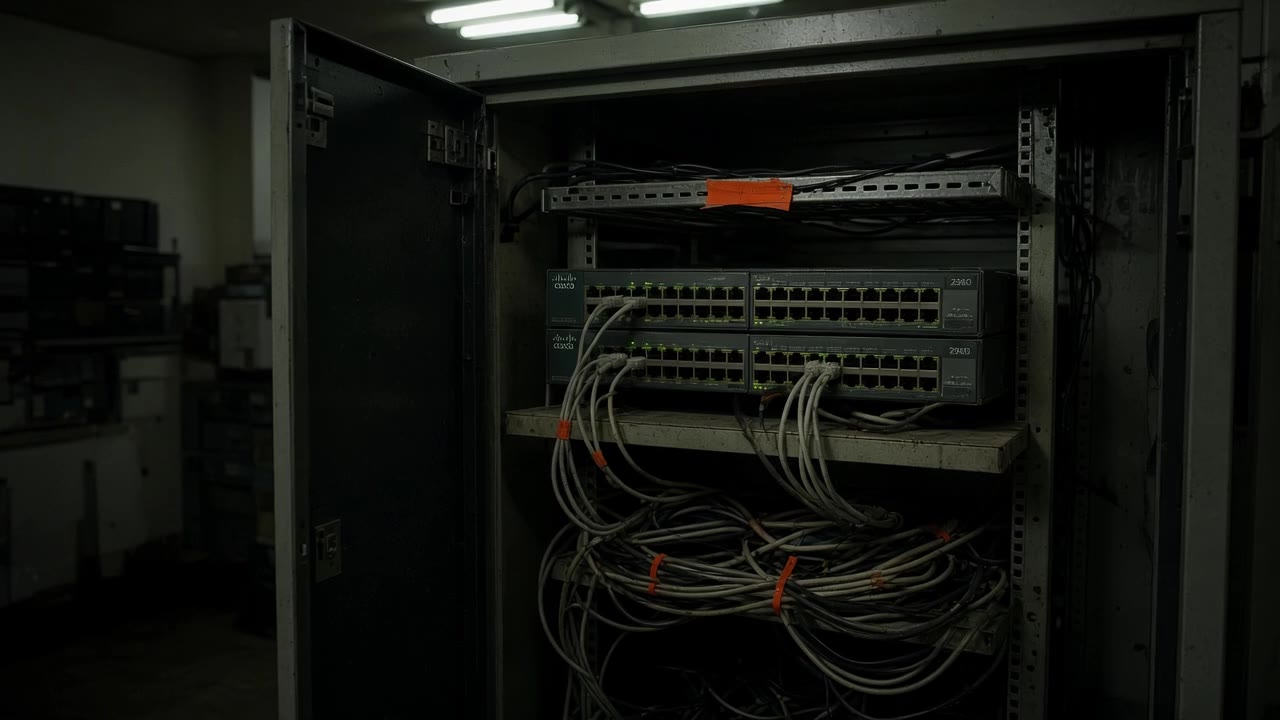 Network closet rack